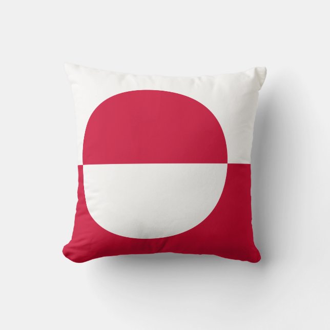 Vlag van Groenland Kussen (Voorkant)