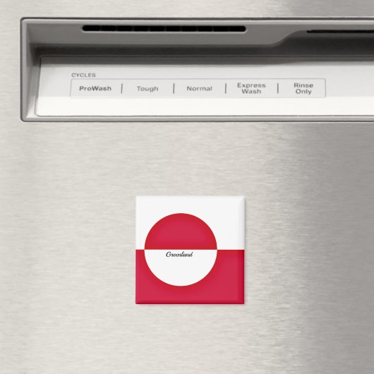 Vlag van Groenland Magneet (Insitu (Vaatwasser))