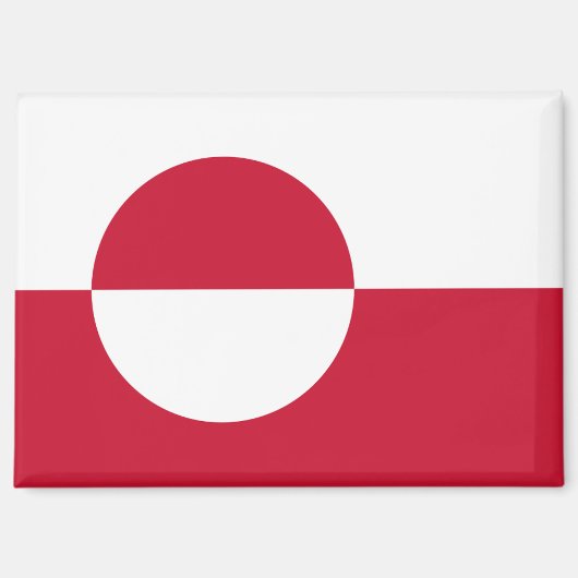 Vlag van Groenland Magneet (Voorkant)