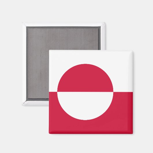 Vlag van Groenland Magneet (Voorkant / Achterkant)
