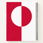 Vlag van Groenland Notitieboek (Achterkant)