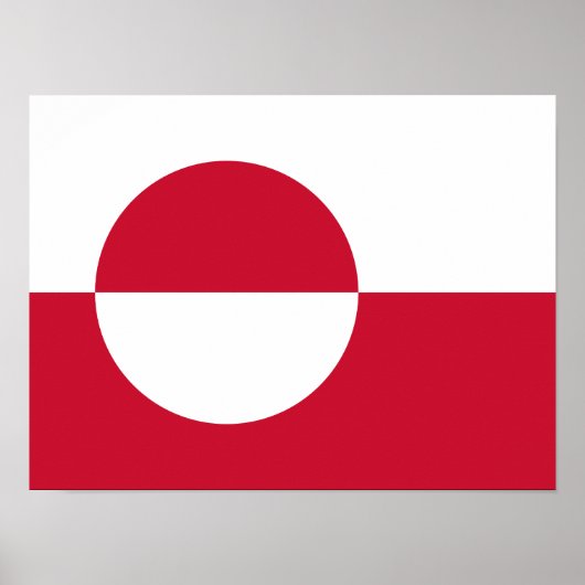 Vlag van Groenland Poster (Voorkant)