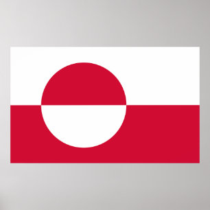 Vlag Van Groenland Poster