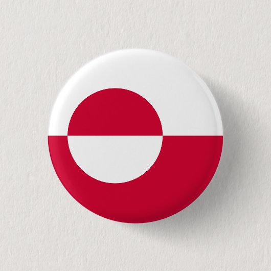 Vlag van Groenland Ronde Button 3,2 Cm (Voorkant)