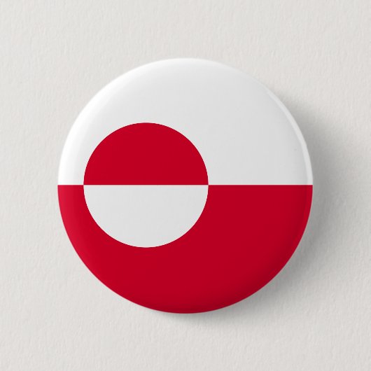 Vlag van Groenland Ronde Button 5,7 Cm (Voorkant)