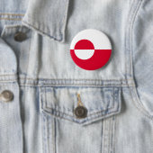 Vlag van Groenland Ronde Button 5,7 Cm (In situ)