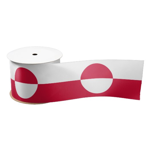 Vlag van Groenland Satijnen Lint (Spoel)