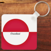 Vlag van Groenland Sleutelhanger (Achterkant)