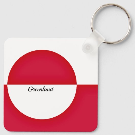 Vlag van Groenland Sleutelhanger (Achterkant)