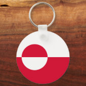 Vlag van Groenland Sleutelhanger (Voorkant)
