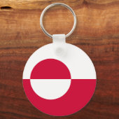 Vlag van Groenland Sleutelhanger (Voorkant)