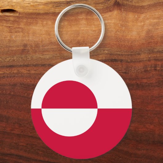 Vlag van Groenland Sleutelhanger (Voorkant)