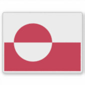 Vlag van Groenland Sticker (Voorkant)