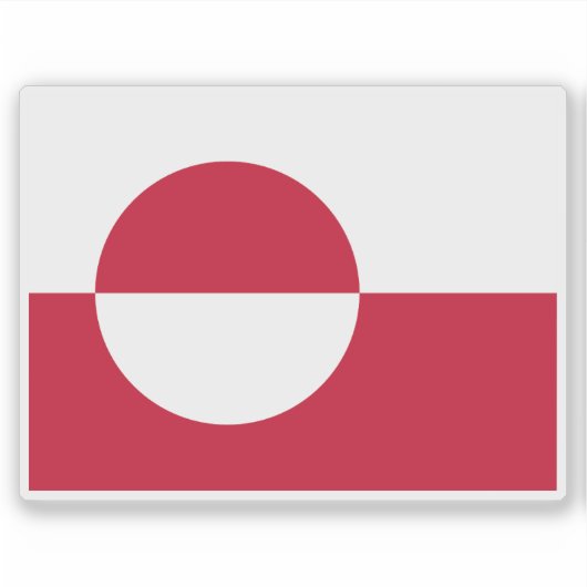 Vlag van Groenland Sticker (Voorkant)