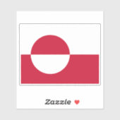 Vlag van Groenland Sticker (Vel)