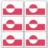 Vlag van Groenland Sticker (Voorkant)