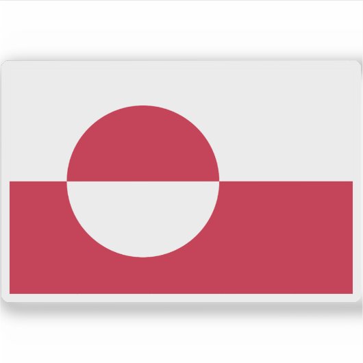 Vlag van Groenland Sticker (Voorkant)