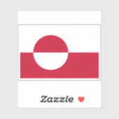 Vlag van Groenland Sticker (Vel)