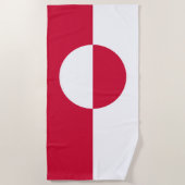 Vlag van Groenland Strandlaken (Voorkant)