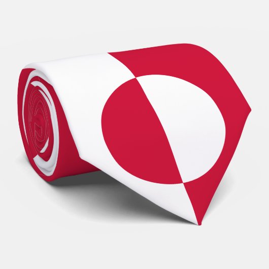 Vlag van Groenland Stropdas (Opgerold)