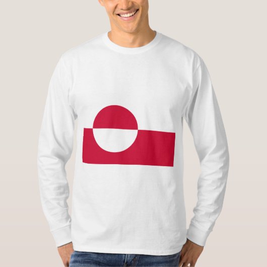 Vlag van Groenland T-shirt (Voorkant)