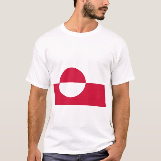 Vlag van Groenland T-shirt (Voorkant)