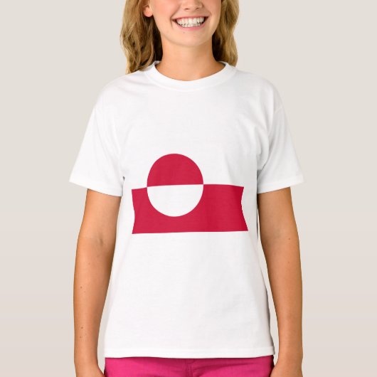 Vlag van Groenland T-shirt (Voorkant)
