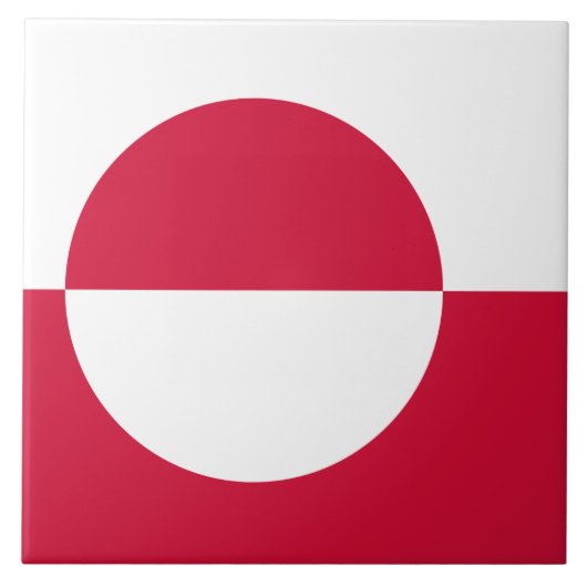 Vlag van Groenland Tegeltje (Voorkant)