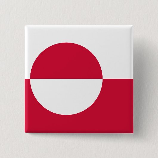 Vlag van Groenland Vierkante Button 5,1 Cm (Voorkant)