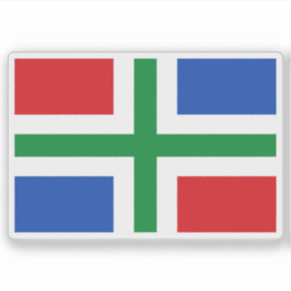 Vlag van Groningen, Nederland Sticker