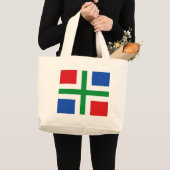 Vlag van Groningen (provincie) Grote Tote Bag (Voorkant (product))
