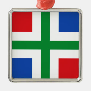 Vlag van Groningen (provincie) Metalen Ornament