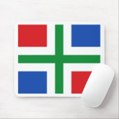 Vlag van Groningen (provincie) Muismat (Met muis)