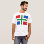 Vlag van Groningen (provincie) T-shirt (Voorkant volledig)