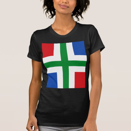 Vlag van Groningen (provincie) T-shirt (Voorkant)