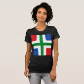 Vlag van Groningen (provincie) T-shirt (Voorkant volledig)