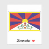 Vlag van Groot-Tibet Sticker (Vel)