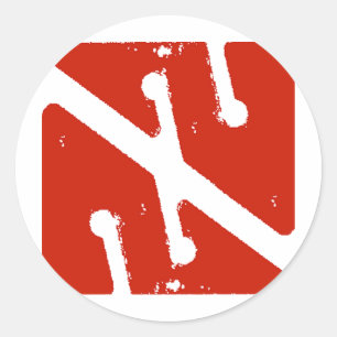 vlag van grot ronde sticker