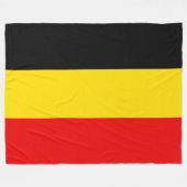 Vlag van grote Belgische vlag Fleece Deken (Voorkant (Horizontaal))