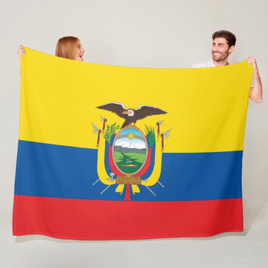Vlag van grote Ecuador Fleece Deken (In situ)