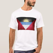 vlag van Grunge Antigua en Barbuda T-shirt (Voorkant)