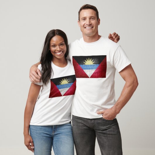 vlag van Grunge Antigua en Barbuda T-shirt (Unisex)