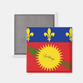 Vlag van Guadeloupe Magneet (Voorkant / Achterkant)