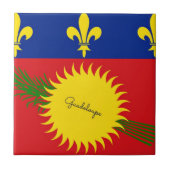 Vlag van Guadeloupe Tegeltje (Voorkant)