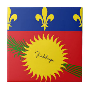 Vlag van Guadeloupe Tegeltje