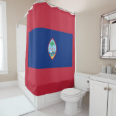 Vlag van Guam Douchegordijn (In situ)