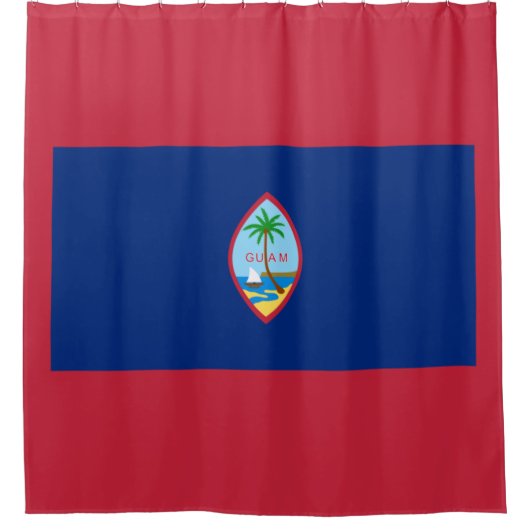 Vlag van Guam Douchegordijn (Voorkant)
