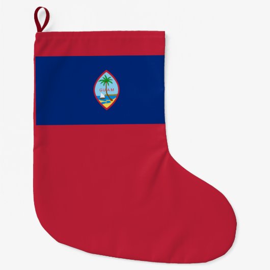 Vlag van Guam Grote Kerstsok (Voorkant)
