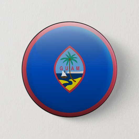 Vlag van Guam Ronde Button 5,7 Cm (Voorkant)