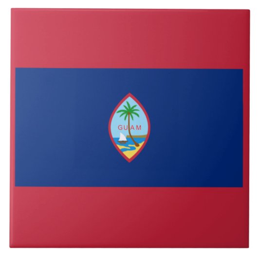 Vlag van Guam Tegeltje (Voorkant)